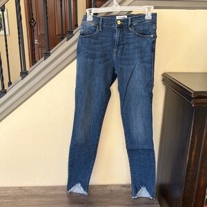 Frame Denim Le High Skinny Dark Blue Ankle Jeans Size 25
